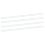 vidaXL Panneaux de bibliothèque 4 Pièces Blanc 100x10x1 5 cm Aggloméré