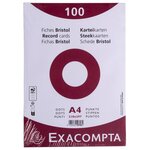 Paquet 100 Fiches Sous Film - Bristol Dots Non Perforé - 210x297mm - Blanc - X 10 - Exacompta