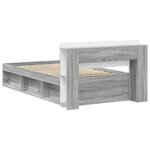 vidaXL Cadre de lit avec rangement Sonoma gris 75 x 190 cm