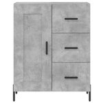 vidaXL Buffet haut Gris béton 69 5x34x180 cm Bois d'ingénierie