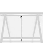 vidaXL Serre avec cadre de base argenté 224x169x195 cm aluminium