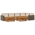 vidaXL Ensemble de canapés d'extérieur 7 pc Naturel
