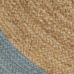 vidaXL Tapis fait à la main Jute avec bord vert olive 240 cm