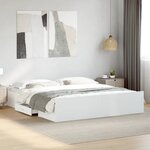 vidaXL Cadre de lit avec tiroirs sans matelas blanc 200x200 cm