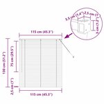 vidaXL Store de Fenêtre avec des rideaux Argent Aluminium