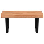 vidaXL Étagère de vasque murale acier et bois massif de hêtre