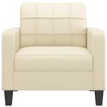 vidaXL Fauteuil Crème 60 cm Similicuir