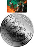 Monnaie FLYING DUTCHMAN 1/500 Oz Palladium 25$ Liberia 2026 (PRÉCOMMANDE)