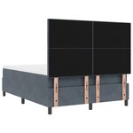 Lit Box Spring avec Matelas Viexl Noir 140x200 cm Velours