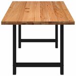 vidaXL Table à manger marron clair bois de chêne massif rectangulaire
