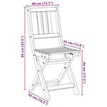 vidaXL Chaise de jardin 4 Pièces Marron 36 x 46 x 86cm