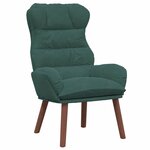 vidaXL Fauteuil relaxant Vert foncé 69 x 74 x 93 cm Velours