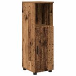 vidaXL Cabinet de salle de bain avec porte Bois ancien 30 x 35 x 95 cm