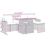vidaXL Salon de jardin avec coussins 6 Pièces beige résine tressée