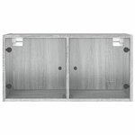 vidaXL Armoire murale avec portes en verre sonoma gris 68 5x37x35 cm