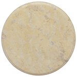 vidaXL Dessus de table Crème Ø40x2 5 cm Marbre