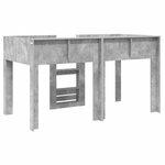 vidaXL Lit Superposé pour Enfants avec stockage Gris béton 90 x 200 cm
