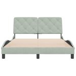 vidaXL Cadre de lit sans matelas gris clair 140x190 cm velours