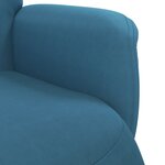 vidaXL Fauteuil inclinable avec repose-pied bleu velours