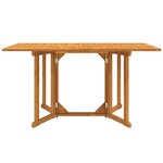 vidaXL Table de jardin papillon pliante 150x90x75 cm bois massif teck