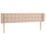 vidaXL Tête de lit avec oreilles Cappuccino 163x23x78/88 cm Similicuir