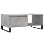 vidaXL Table basse Gris béton 90x50x36 5 cm Bois d'ingénierie