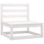 vidaXL Canapés centraux de jardin 2 Pièces Blanc Bois de pin massif