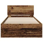vidaXL Cadre de lit Bois ancien 90 x 200 cm Bois d'ingénierie