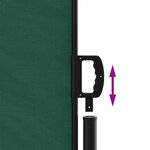 vidaXL Auvent latéral rétractable vert foncé 100x600 cm