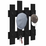 vidaXL Porte-manteau mural Chêne noir 60 x 3 x 82 cm Bois d'ingénierie