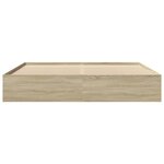 vidaXL Cadre de lit chêne sonoma 200x200 cm bois d'ingénierie