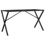 vidaXL Pieds de table à manger cadre en X 140x60x73 cm fonte