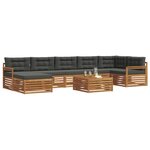 vidaXL Ensemble de canapés d'extérieur 8 Pièces Naturel et Anthracite
