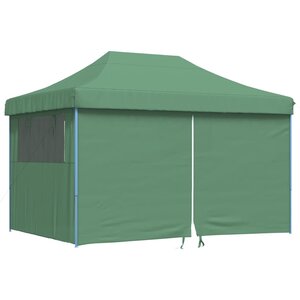 vidaXL Tente de réception pliable escamotable 4 parois latérales vert