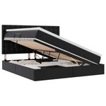 vidaXL Lit avec rangement et LED Noir 180 x 200 cm Simili cuir