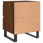 vidaXL Table de chevet chêne marron 40x35x50 cm bois d’ingénierie