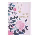 Carte anniversaire femme collier papillon - draeger paris