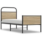 vidaXL Cadre de lit sans matelas 90x190cm chêne sonoma bois ingénierie