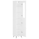 vidaXL Buffet haut Blanc 34 5x34x180 cm Bois d'ingénierie