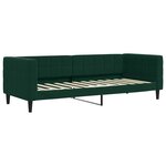 vidaXL Lit de jour avec gigogne sans matelas vert foncé 80x200 cm
