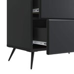 vidaXL Cabinet de chevet Noir 62 x 34 5 x 47 5 cm Bois d'ingénierie