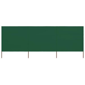 vidaXL Paravent 3 panneaux Tissu 400 x 80 cm Vert