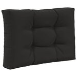 vidaXL Coussin de canapé d'extérieur 3 Pièces Noir Polyester