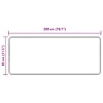 vidaXL Coureur de Tapis MARSA Gris 80 x 200 cm Polyester et PVC