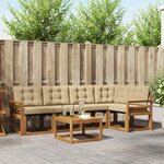 vidaXL Ensemble de canapés d'extérieur 6 Pièces Naturel et Beige