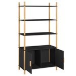 vidaXL Buffet haut Noir 80x40x153 cm Bois d'ingénierie