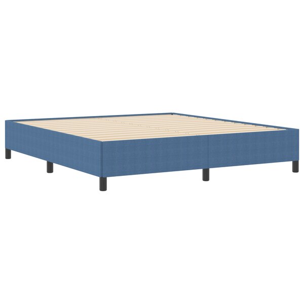 vidaXL Cadre de lit Bleu 180x200 cm en Tissu Corde