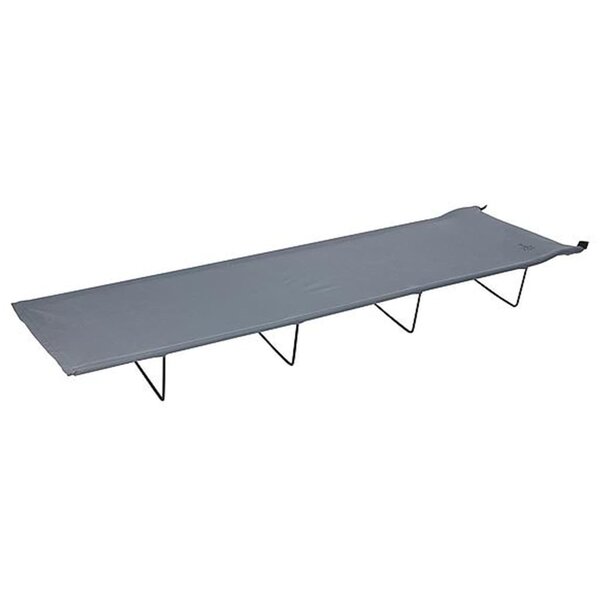 Bo-camp lit de camping pliable acier gris 1304400