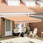 vidaXL Store rétractable automatique jaune et orange 400x300 cm