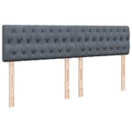 vidaXL Sommier à lattes de lit et matelas Gris foncé 200x200cm Velours